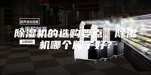 除濕機的選購要點，除濕機哪個牌子好？