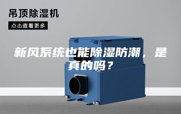 新風系統也能除濕防潮，是真的嗎？